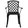 3dílný bistro set litý hliník černý 315592