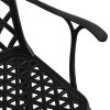 3dílný bistro set litý hliník černý 315592