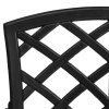 3dílný bistro set litý hliník černý 315592