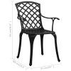 3dílný bistro set litý hliník černý 315592