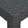 Zahradní stůl antracitový 58 x 58 x 41 cm PP ratan 315640