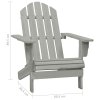 Zahradní židle Adirondack se stolkem masivní jedlové dřevo šedá 315920
