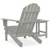 Zahradní židle Adirondack se stolkem masivní jedlové dřevo šedá 315920