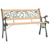 Zahradní lavice 122 cm masivní jedlové dřevo 317118