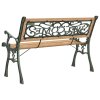 Zahradní lavice 122 cm masivní jedlové dřevo 317118