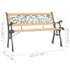 Zahradní lavice 122 cm masivní jedlové dřevo 317118