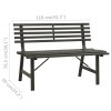 Zahradní lavička 110 cm ocel černá 317135