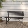 Zahradní lavička 110 cm ocel černá 317135
