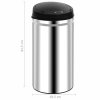 Odpadkový koš s automatickým senzorem 50 l nerezová ocel 322694