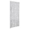 Závěs proti hmyzu bílý a tmavě šedý 100 x 220 cm Chenille 325456