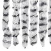 Závěs proti hmyzu bílý a tmavě šedý 100 x 220 cm Chenille 325456