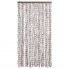 Závěs proti hmyzu taupe a bílý 100 x 220 cm Chenille 325462
