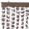 Závěs proti hmyzu taupe a bílý 100 x 220 cm Chenille 325462