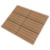 Terasové dlaždice 6 ks WPC 60 x 30 cm 1,08 m² hnědé 149028