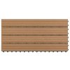 Terasové dlaždice 6 ks WPC 60 x 30 cm 1,08 m² hnědé 149028