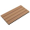 Terasové dlaždice 6 ks WPC 60 x 30 cm 1,08 m² hnědé 149028