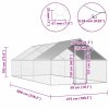 Venkovní klec pro kuřata 2,75 x 6 x 1,92 m pozinkovaná ocel 170790