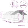 Venkovní klec pro kuřata 2,75 x 8 x 1,92 m pozinkovaná ocel 170791