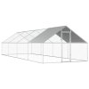 Venkovní klec pro kuřata 2,75 x 8 x 1,92 m pozinkovaná ocel 170791