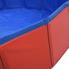 Skládací bazén pro psy červený 80 x 20 cm PVC 170822