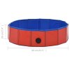 Skládací bazén pro psy červený 80 x 20 cm PVC 170822