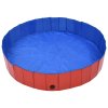 Skládací bazén pro psy červený 160 x 30 cm PVC 170824