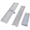Rovný sprchový odtokový žlab bubliny 630 x 140 mm nerezová ocel 142190