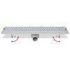 Rovný sprchový odtokový žlab bubliny 630 x 140 mm nerezová ocel 142190
