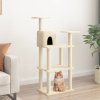 Škrabadlo pro kočky se sisalovými sloupky krémové 118,5 cm 171427