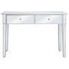 Zrcadlový konzolový stolek z MDF a skla 106,5 x 38 x 76,5 cm 246660