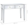 Zrcadlový konzolový stolek z MDF a skla 106,5 x 38 x 76,5 cm 246660