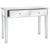 Zrcadlový konzolový stolek z MDF a skla 106,5 x 38 x 76,5 cm 246660