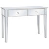 Zrcadlový konzolový stolek z MDF a skla 106,5 x 38 x 76,5 cm 246660