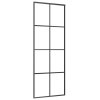 Posuvné dveře hliník a ESG sklo 76 x 205 cm černé 288064