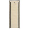 Botník s potahem krémový 57 x 29 x 162 cm textil 282431