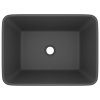 Luxusní umyvadlo matné tmavě šedé 41 x 30 x 12 cm keramické 147049