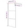 Sprchová zástěna walk-in 80 x 195 cm napůl mléčné ESG sklo 152105