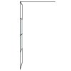 Sprchová zástěna walk-in černá 80x195 cm napůl mléčné ESG sklo 152125