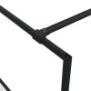 Sprchová zástěna walk-in černá 80x195 cm napůl mléčné ESG sklo 152125