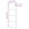 Sprchová zástěna walk-in černá 80x195 cm napůl mléčné ESG sklo 152125