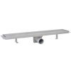 Sprchový odtokový žlab rovný 2 ks 630 x 140 mm nerezová ocel 275948