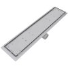 Sprchový odtokový žlab rovný 2 ks 630 x 140 mm nerezová ocel 275948