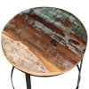 2 konferenční stolky masivní recyklované dřevo kulaté 40cm/50cm 244007