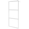 Zástěna do průchozí sprchy napůl mléčné ESG sklo 100 x 195 cm 146642