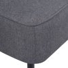 Koktejlová židle tmavě šedá textil 244096