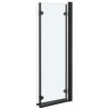 Skládací sprchový kout se 3 panely ESG 130 x 138 cm černý 147191