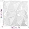 3D nástěnné panely 24 ks 50x50 cm diamond bílé 6 m² 150911