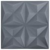 3D nástěnné panely 48 ks 50 x 50 cm origami šedé 12 m² 150922