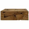 Konferenční stolek 90 x 50 x 30 cm pravý teak hnědý 244558