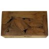 Konferenční stolek 90 x 50 x 30 cm pravý teak hnědý 244558